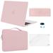 Mosiso 5 in 1 New Macbook Air 13 Inch Case A1932 2019 2018 Release Hard Case Shell Cover&Sleeve Bag for Apple MacBook Air 13 with Retina Display andTouch ID Rose Quartz