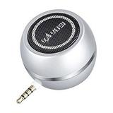 Wireless Mini Speaker with 3.5mm Aux Input Jack 3W Loud Portable Speaker for iPhone iPod iPad Cellphone Tablet Laptop with USB Rechargeable Battery Gift Choice for Kids Silver