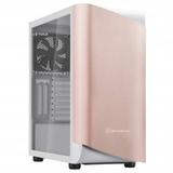 SilverStone Technology 470 mm Seta A1 ATX Mid-Tower Case with Aluminum Bezel & Steel Chassis Rose Gold & White