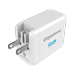 Gigastone PD3.0 65W Type-C GaN Adapter 3-Port Wall Charger 2 USB-C + 1 USB-A Compatible with iPhone iPad Pro MacBook Type-C PC
