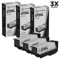 LD Remanufactured Replacement for Epson 273XL / T273XL020 Pack of 3 High Yield Black Cartridges for use in Expression XP-520 XP-600 XP-610 XP-620 XP-800 XP-810 & XP-820