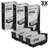 LD Remanufactured Replacement for Epson 273XL / T273XL020 Pack of 3 High Yield Black Cartridges for use in Expression XP-520 XP-600 XP-610 XP-620 XP-800 XP-810 & XP-820