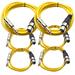 Seismic Audio 6 Pk of Yellow XLR Female to 1/4 TRS Patch Cables Two 6 ft Two 3 Ft Two 2 ft Yellow - SATRXL-F6C-Yellow