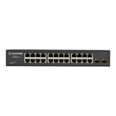 Black Box Gigabit Ethernet Managed Switch 24 RJ-45 2 SFP
