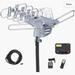 ONN HDTV Antenna Amplified Digital TV Antenna 150 Miles Range 360 Degree Rotation Outdoor Antenna With Pole