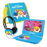 Pinkfong Baby Shark BSDVD902 9 - Inch Portable DVD Player with Matching Headphones - Multicolor