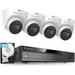 Amcrest 5MP POE Security Camera System Outdoor 8CH POE NVR 4pcs 5MP Turret POE Cameras IP67 Metal Turret POE IP Cameras Built in Mic Pre-Installed 2TB Hard Drive NV4108E-IP5M-T1179EW4-2TB