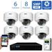 GW Security 8 Channel 4K NVR 5MP Smart AI Human Detection Security Camera System with (6) x IP PoE 5MP 1920P Outdoor/Indoor Microphone Dome Cameras 100 Feet Night vision Free Remote Viewing