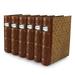 Bellagio-Italia Tuscany CD/DVD Storage Binder - Cognac Brown - Leather - 288-Disc Capacity - Storage Organizer for DVDs CDs Blu Rays & Video Games - Acid-Free Binder Organizer Sheets - 6 Pack