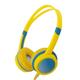 Kids Over-Ear Headphones 3.5mm On-Ear Wired Earphones Noise Cancelling Headset for Toddler Children Boys Girls Computer School Yellow & Blue