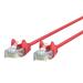 Belkin Slim - Patch Cable - Rj-45 (m) To Rj-45 (m) - 15 Ft - Utp - Cat 6 - Molded Snagless - Red