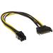 Monoprice Monoprice 108494 SATA 8-Inch 15-Pin to 6-Pin PCI Express Card Power Cable Black