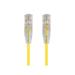 Monoprice Cat6 Ethernet Patch Cable - 0.5ft - Yellow Snagless RJ45 Stranded 550MHz UTP CMR Riser Rated Pure Bare Copper Wire 28AWG - SlimRun Series