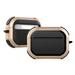 Armor Heavy Duty Case Compatible for AirPods Pro GMYLE Hard Shell 3D Defender Luxury Protective Shockproof Earbuds Case Cover Skin (Gold)