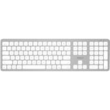 Macally Premium Wireless Bluetooth Keyboard for Mac iMac MacBook Mac Pro - Compatible Apple Wireless Keyboard for Mac Mini MacBook Pro/Air Laptop - Rechargeable Full-Size Wireless Mac Keyboard