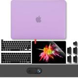 New MacBook Pro 13 Case 2020 A2338 w/ M1 A2251 A2289 A2159 A1989 A1708 GMYLE Webcam Cover Dust Plugs Keyboard Cover & Screen Protector 5 in 1 for New MacBook Pro 13 (Lavender Purple)