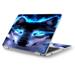 Skin Decal for Asus Chromebook 12.5 Flip C302CA Laptop Vinyl Wrap / Wolf Glowing Eyes Fire