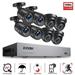 ZOSI H.265+ 1080p Home Security Camera System Indoor Outdoor 5MP Lite CCTV DVR 8 Channel and 8 x 1080p Weatherproof Surveillance Bullet Dome Camera NO HDD