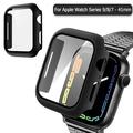 For Apple Watch Series 9 Case 45mm & Series 7 8 41mm IC ICLOVER Full Cover for Apple Watch Series 7/8/9 Matte Case Slim Hard PC Protective Bumper Cover & Shockproof Screen Protector for iWatch Black