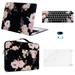 Mosiso 5 in 1 New Macbook Air 13 Inch Case A1932 2019 2018 Release Hard Case Shell Cover&Sleeve Bag for Apple MacBook Air 13 with Retina Display andTouch ID Pink Peony