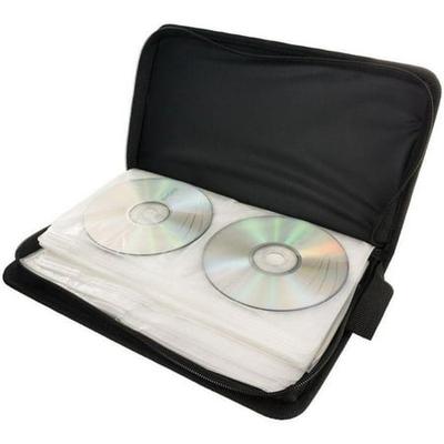 Cd Dvd Dj Storage Case Organizer Portable Wallets Suitable For 80 Discs Holder Faux Leather Cd Holder Carry Bag Cases Binder Black Accuweather Shop