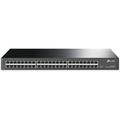 TP-Link 48 Port Gigabit Ethernet Switch | Plug and Play | Sturdy Metal w/ Shielded Ports | Rackmount | Fanless | Limited Lifetime Protection | Traffic Optimization | Unmanaged (TL-SG1048) Black