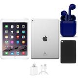 Open Box | Apple iPad Air | 32GB | Silver | Wi-Fi Only | Bundle: USA Essentials Bluetooth/Wireless Airbuds Case Charger By Certified 2 Day Express
