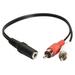 Yesbay 3.5mm 1/8 Stereo Female To 2 Male RCA Jack Adapter Aux Audio Y Cable Splitter