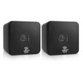 Pyle PCB4BK 4 Inch 200 Watt Mini Cube Bookshelf Stereo Speakers Black (8 Pack)