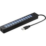 13-Port High-Speed Usb 2.0 Hub With Power Adapter