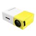 FRCOLOR Mini Projector Portable 1080P LED Projector Home Cinema Theater Indoor/Outdoor Movie projectors for Laptop PC Smartphone Yellow and White (US Plug)