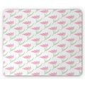 Floral Mouse Pad Pink Tulips in Hand-drawn Style Repeating Motifs Inspired by Spring Rectangle Non-Slip Rubber Mousepad Pale Green Pale Pink by Ambesonne