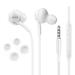 OEM UrbanX Corded Stereo Headphones for alcatel Pixi 4 (4) - AKG Tuned - with Microphone and Volume Buttons - White (US Version with Warranty)