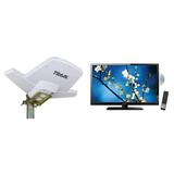 Supersonic SC-2212 22 1080p LED TV/DVD Combination AC/DC Compatible with RV/Boat & Tram HDTV Digital HDTV Amplified Outdoor Antenna