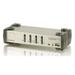 ATEN 4-Port USB 2.0 KVMP Switch with Audio Support and Cables CS1734B (Silver)