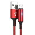 Grofry 5A Micro USB Type-C Fast Charging Data Transfer Braided Cable Cord for Android Red 1M Micro USB