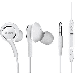 OEM InEar Earbuds Stereo Headphones for Pad 6 Plus Cable - Designed by AKG - with Microphone and Volume Buttons (White)