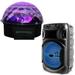 Rotating LED DJ Light 6 Colors LED w/ 4 Selectable Color Patterns for Party and 8 Portable 1000 watts Bluetooth Speaker