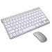 Wireless Keyboard and Mouse Set With 2.4G Wireless Technology uitable for Home Library Conference Room Cafe and Other Occasions SILVER