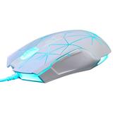 AUPERTO RGB Backlit Optical Gaming Mouse Wired Ergonomic Gaming Mice with 4 DPI Adjustable Level for PC Computer Mac STAR WHITE