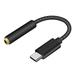 Cellet Short USB-C to 3.5mm Headphone Jack Audio Adapter Dongle Nylon Braided Cable (5 inch) and Atom Wipe Compatible with LG Reflect