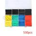 Dido 530pcs Ratio 2:1 Heat Shrink Tubing Tube Sleeving Wrap Cable Wire 5 Color 8 Size