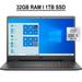 Dell Inspiron 15 3000 3501 Laptop Computer 15.6 FHD Touchscreen 10th Gen Intel Quad-Core i5-1035G1 Up to 3.6 GHz 32GB RAM 1TB SSD HDMI WiFi Webcam Win10 Black