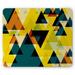 Geometric Mouse Pad Modern Triangles 3 Dimensional Fantasy Shapes in Summer Tones Rectangle Non-Slip Rubber Mousepad Earth Yellow and Multicolor by Ambesonne