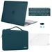 Mosiso 5 in 1 New Macbook Air 13 Inch Case A1932 2019 2018 Release Hard Case Shell Cover&Sleeve Bag for Apple MacBook Air 13 with Retina Display andTouch ID Deep Teal