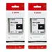 2 Pack PFI-120 130ml Pigment Ink Tank for Select imagePROGRAF PRO and TM Series Printers Black