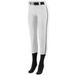 Augusta S Girls Low Rise Collegiate Pant White/Black/White 1249