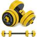 Nice C Adjustable Dumbbell Barbell Weight Pair Free Weights 2-in-1 set Non-Slip Neoprene Hand All-purpose Home Gym Office Barbell 33 Lb. or 18.2 Lb. Dumbbell Pair Exercise Weight