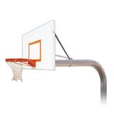 Brute Endura Steel-Aluminum In Ground Fixed Height Basketball System Navy Blue