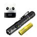 Combo: Nitecore MH12 V2 CREE XP-L2 V6 LED Flashlight -1200 Lumens -21700 Battery (Included) w/LR10 USB Rechargeable Pocket Utility Light +Eco-Sensa USB Cable